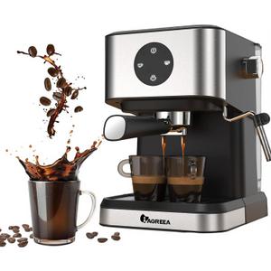 IAGREEA Espresso Machine 20 Bar, Professional Espresso Maker with Milk Frother Steam Wand, 50oz Removable Water Tank, Fast Heating Semi Automatic Coffee Machine for cappuccino, Latte, Macchiato
