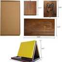 Wooden Triangle Book Holder, Book Nook Reading Valet, Book Rest Stand for Book Lovers Birthday Gifts, Christmas Gifts Wood Book Valet for Book Lovers (Brown)