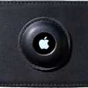 Slim Premium Wallet with AirTag Holder Parent | Made from Genuine Soft Touch Leather | Pocket Minimalist Design | RFID Protected | Perfect for Tracking | Dimensions: 3.9"x2.75"x0.49" (Black)