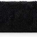 Reafort Luxury Faux Fur Body Pillow Cover 21" x 54", Long Hair PV Plush Body Pillow Case with Hidden Zipper Closure, Ultra Soft Fluffy Decorative Long Pillow Cover (Black, Body)