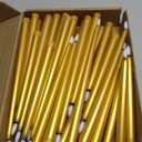 Rossesay 48 Pcs Flameless LED Taper Candles Battery Operated Candles 4 Sizes of 8.5'', 9.65'', 10.83'', 12.8'' Flameless Candlesticks Flickering for Halloween Christmas Church Wedding(Golden)