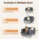 AIPERRO Extra Large Stainless Steel Litter Box for Extra Large Big Cats
