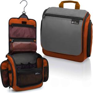 D&D Wanderlust D&D Hanging Travel Toiletry Bag for Men and Women – Cosmetics, Makeup and Toiletries Organizer Kit with 10 Compartments