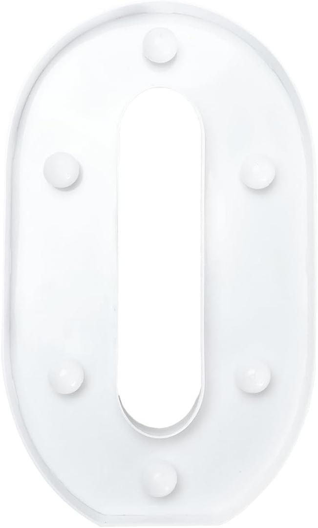 2 x LED Marquee Letter, Light Up Letters, letters for wall decor, Perfect for Parties, Weddings, Store Decorations(0), Waterproof Yard Sign with Neon Effect (White)