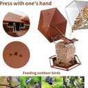 Jealoeur Bird Feeders for Outdoors Hanging Bird Feeder Wild Birds Seed, Brown