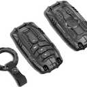Mech Style Heavy Metal Key Fob Cover, Compatible with Honda 2022 2023 2024 2025 2026, Fit for Accord Civic HR-V CR-V Pilot SI EX EX-L etc, Zinc Alloy Key Case Protector (Model-B, Grey, Set of 1)