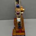 Mr. Christmas World's Fair Grand Ferris Wheel Musical Animated Christmas Decoration, with LED Lights and 50 Songs, 15 Inch, Gold