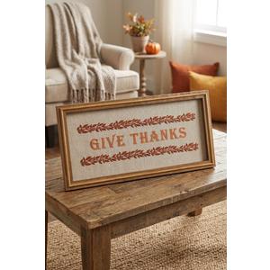 Wooden Framed Sign, Give Thanks