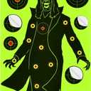 4 x Shooting Targets - 12x18 Inch Large Silhouette Paper Targets for Indoor/Outdoor Rifle, Pistol, Gun Practice