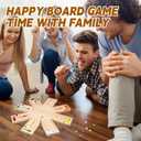 Wooden Board Game, The Wooden Board Can Provide a Gaming Experience for 2 to 8 Players, Featuring 3 Central Hubs, 32 Marbles, and 16 Dice. It is Suitable for Family and Friend Gatherings Board Games