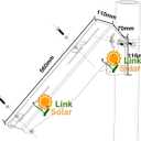 Solar Panel Pole Mount Kit Single Arm Pole-wall Mounting Brackets Support Solar Panels from 5W to 50W