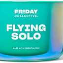 Friday Collective Flying Solo Candle, Fresh & Clean Scented, Made with Essential Oils, 3 Wicks, 13.5 oz, Set of 2