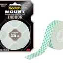 Scotch-Mount Indoor Double-Sided Mounting White Tape, 1 in x 125 in (10.4 ft), Features 3M Industrial Strength Adhesive, No Mess or Tools (314H-MED)