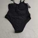 Blooming Jelly Women's Sexy One Piece Bathing Suits One Shoulder Swimsuits Slimming Mesh Swimwear (Large, Black)