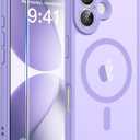 FNTCASE for iPhone 17 Case: [Compatible with Magsafe] Translucent Matte Cases with [Full Camera Protection] [Screen Protector] Military Grade Shockproof Protective Phone Cover - Light Purple