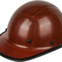 GREEN DEVIL Fiberglass Full Brim Hard Hat OSHA & ANSI Rated Fiber Hardhat for Men with Brim Guard (Natural Tan Cap Style)