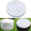 5.3 FT Inflatable Hot Tub Cover for Round Hot Tub Cover Foldable Protective Rain Overflow Cover Energy Saving Lid for Outdoor Inflatable Hot Tubs