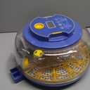 Incubators for Hatching Eggs, 10 Egg Capacity Automatic Egg Turner, Temperature and Humidity Control, 360 Clear View, Hatching Chicken Duck Quail Bird (Blue) (US Plug, #211)