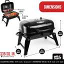 Grill Trade Portable Charcoal Grill - Mini BBQ Grill - Small Table Top Charcoal Grill for Camping, Outdoor Cooking - Foldable Camping Grill for Picnics, Tailgating and Backyard Grilling