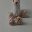Jenaai Llama Stuffed Animals with 4 Baby Llamas Cute Alpaca Plush Set Kawaii Soft Pillow Dolls for Kids Girls Birthday Wedding Anniversary Presents Home Sofa Decorations