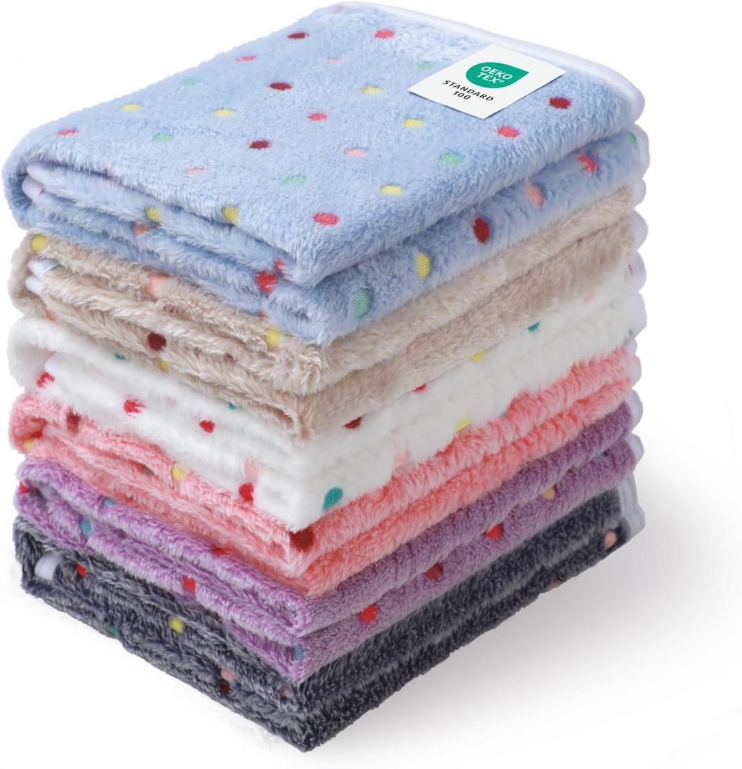 Luciphia 1 Pack 6 Dog Blankets Cat Soft Fluffy Fleece Pet Blanket Warm Cute Print Design Puppy Kitten Doggy Dot Medium(30"x20")