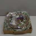 24 Inch Spring Wreath for Front Door, Artificial Summer Wreath with Daisy Lavender and Green Eucalyptus Leaves, Large Flower Wreath with Fake Butterflies for Indoor Outdoor Home Festival Decor