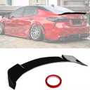 Rear Trunk Spoiler for Toyota Camry SE XSE L LE XLE Hybrid 2018 2019 2020 2021 2022 2023 2024 Sedan Yofer V2 Style High Kick Spoiler Wing Lip Glossy Black (Not for 2025)