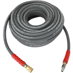OCPTY Hot Water Pressure Washer Hose 3/8" x 100ft 6000 psi Non-Marking 2-Braid R2 Gray