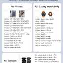 Wireless Charger for Samsung, 3 in 1 Wireless Charging Station for Samsung Galaxy Watch 8 7 6 5 4 3 Pro Classic Galaxy Buds 3/2 Pro,Charger for Samsung Galaxy S25 Ultra/S25/S24/S23/S22/S21/Note20