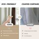 White Pinch Pleated Full Blackout Curtains Thermal Insulated Window Curtains 63 inch for Bedroom Living Room Darkening with Hooks Rings Back Tab Pinch Pleat Drapes, 2 Panels 40" Wx63 L