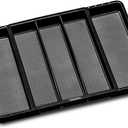 Expandable 5-Compartment Plastic Utensil Tray for Drawers, Multipurpose Storage Tray Drawer Organizer
