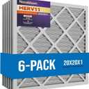 NOVABLOOM 20x20x1 Air Filter Merv 11 Dust defense (6 Pack) Pleated HVAC AC Furnace Air Filters Replacement Actual Size : (19.75x19.75x0.75 inches)