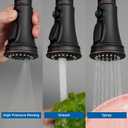 Hibbent Kitchen Faucet Head Replacement, NSF/ANSI/CAN 61 & CUPC Certified, 3 Function Pull Down Faucet Sprayer Nozzle - 15 Adapters Compatible with Moen, Delta, Kohler, Oil-Rubbed Bronze
