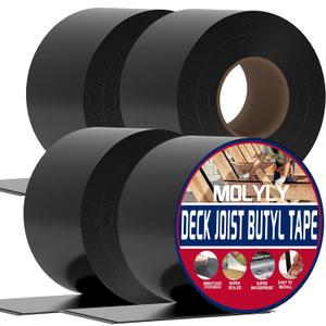 Joist Tape for Decking 3 inch, 3''50' Waterproof Seal Antiseptic Joist Deck Tape, Self-Adhesive Flashing Joists Tape for Wood Decks Beams Roof