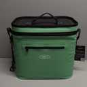 ​WOOVO 20 Can Cooler Bags Insulated, 100% Leakproof Design with Welded Seams, Soft-Sided Ice Chest for Camping, Picnic (Airtight Zipper, Adjustable Strap, Mesh Pockets, Bottle Opener)​ Green