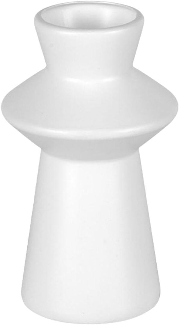 This Stylish and Simple Dried Flower Arrangement in A Nordic Vase is for Your Office, Bedside Table, Or Home Table Decoration, White