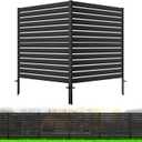 2 Panels No-Dig Metal Privacy Fence Screen, 48" H 48" W Outdoor Air Conditioner Fence, Rustproof AC Unit Cover to Hide Trash Bins, Pool Equipment Enclosure, Decorative Garden, Patio & Backyard