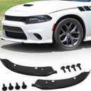 Front Bumper Lip Splitter Protector Compatible with Charger SRT Hellcat/SRT 392/Scat Pack/RT Scat Pack/GT/RT 2015-2021, Black