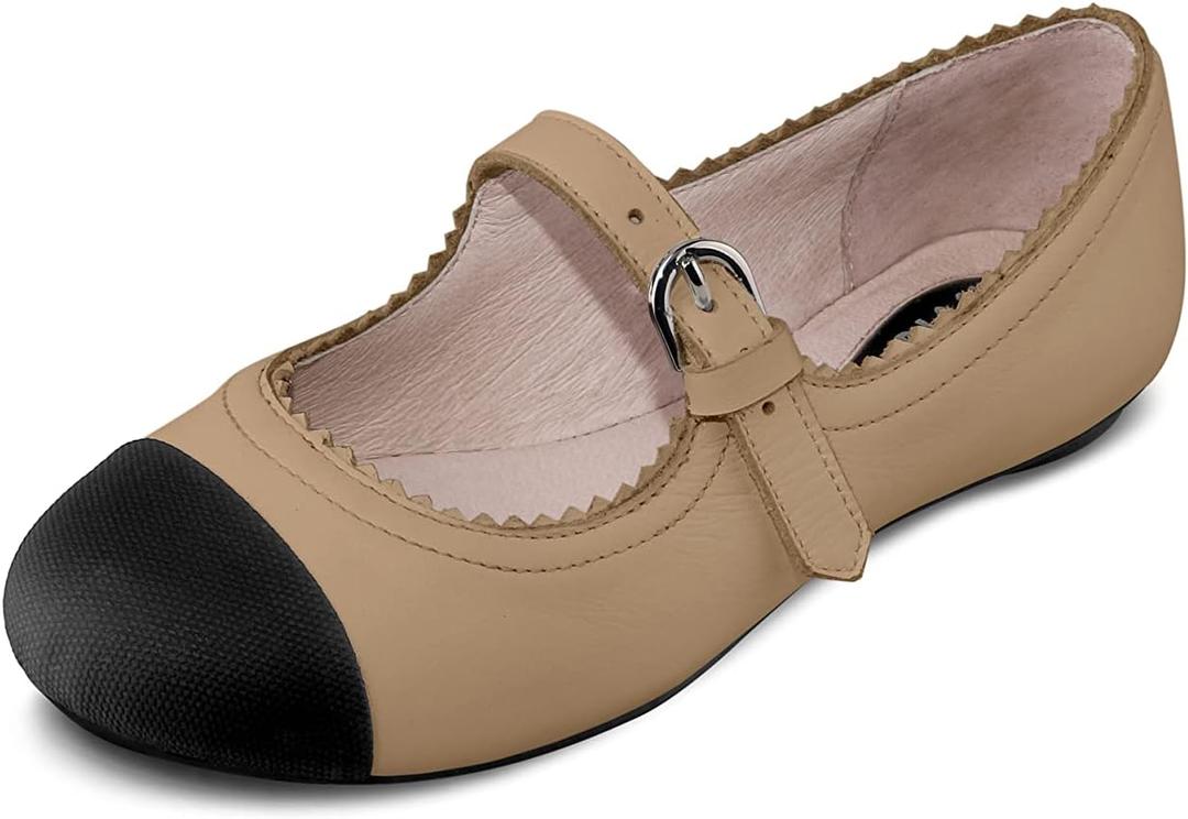 Bloch Girl's Cassiopeia Ballet Flat (12 Little Kid, Capuccino/Black)