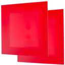 CRASPIRE 2Pcs Red Acrylic Sheets 20 x 20cm Opaque Glossy Plexiglass Plastic Sheet 0.1 Inch Thickness Square Laser Cutting Panel for DIY Projects Crafts Art Display Name Cards