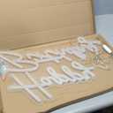 Happy Birthday Neon Sign Large Neon Happy Birthday Sign for Backdrop with Dimmer Switch, Reusable Happy Birthday LED Sign for Birthday Party Decoration(Warm White) (22.5x13.8 In 1pc)