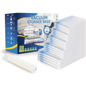 Vacuum Storage Bags,Free Hand Pump, 20Pack
