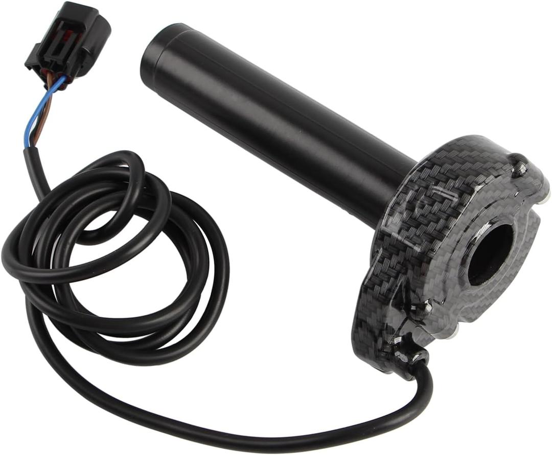 Imitation Carbon Fiber Throttle Grips Compatible with Surron Light Bee Sur Ron S X X160 X260 Electric Bike, Throttle Turn Handle with Rolling Bearing Cable for 7/8" Handle Bar Accelerator Motorcycle