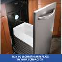 60-pack W10165294RB Trash Compactor Bags - leak-proof trash compactor bags for kitchen 60-ct 15 inches - Fits 15-inch Rectangular Drawer Compactors