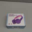 Kids Headphones, Wired Headphones for Kids On Ear with Microphone, 93dB Volume Limiter Headphone for Girls Boys, Foldable Lightweight Headphone for School Learning & Entertainment, Pink Purple