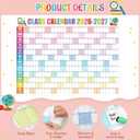 Pasimy 2026-2027 Class Calendar Yearly Wall Calendar Large 35.4"x47.3", 2.2"W x 2.2"H