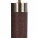 Stylecraft Natural Leather and Gold Table Lamp