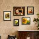 11x14 Black Picture Frame, 11 x 14 Vintage Photo Frame with Real Glass, Antique Style Picture Frames for Wall & Tabletop, Display Poster 8x10 with Mat or 11x14 without Mat, Black with Gold Trim