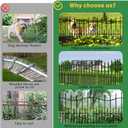 8 Panels No Dig Decorative Garden Fence, 40in(H)17.6ft(L) Heavy-Duty Rustproof Metal Panels, Outdoor Dog Barrier for Yard & Patio, Landscape, Border| Portable Temporary Fencing