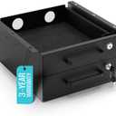 Under Desk Drawer Slide-Out  Lockable Metal Storage Drawers with Cable Management for Office & Home (Double, Non-Bracketed)